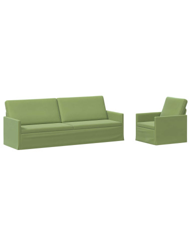 Set di divani 2 pcs Verde chiaro Velluto (V)