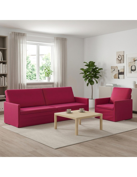 Set di divani 2 pcs Rosso Vino Velluto (V)