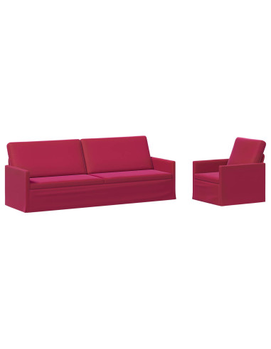 Set di divani 2 pcs Rosso Vino Velluto (V)