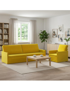 Set di divani 2 pcs Giallo Velluto (V)