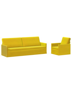 Set di divani 2 pcs Giallo Velluto (V) 2