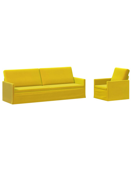 Set di divani 2 pcs Giallo Velluto (V)