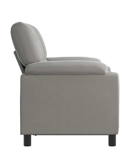 Divano Grigio Chiaro 154 x 85 x 93 cm Velluto