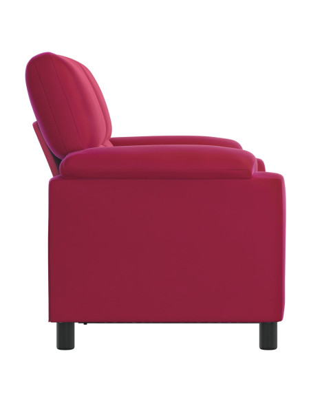 Divano Rosso Vino 154 x 85 x 93 cm Velluto