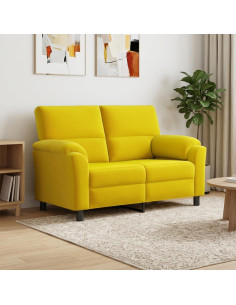 Divano Giallo 154 x 85 x 93 cm Velluto