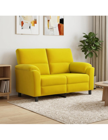 Divano Giallo 154 x 85 x 93 cm Velluto
