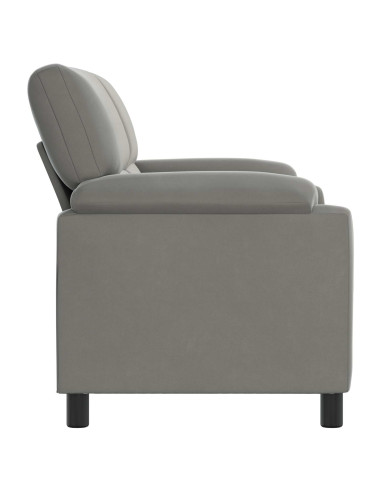 Divano Grigio Chiaro 174 x 85 x 93 cm Velluto