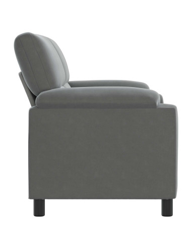 Divano Grigio Scuro 174 x 85 x 93 cm Velluto