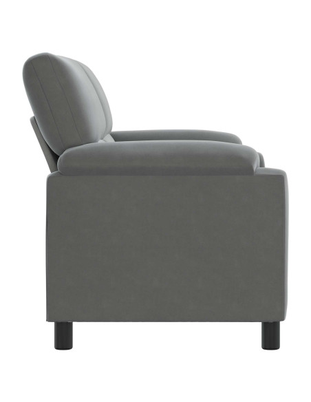 Divano Grigio Scuro 174 x 85 x 93 cm Velluto