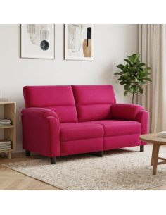Divano Rosso Vino 174 x 85 x 93 cm Velluto