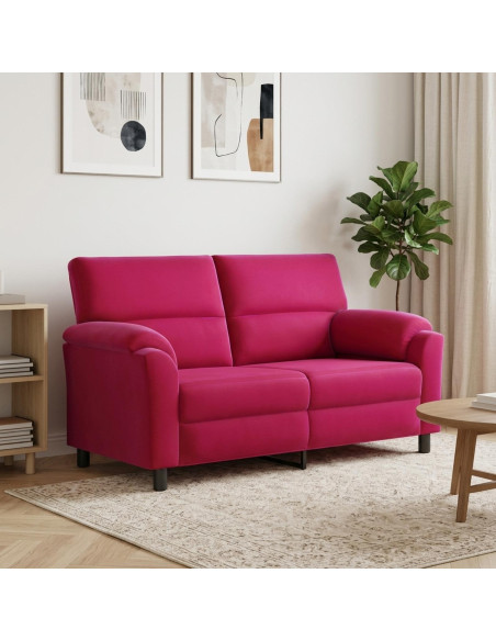 Divano Rosso Vino 174 x 85 x 93 cm Velluto
