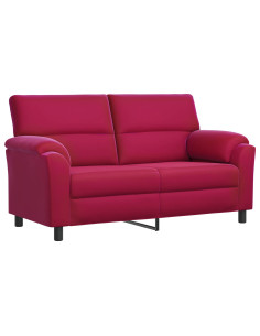 Divano Rosso Vino 174 x 85 x 93 cm Velluto 2