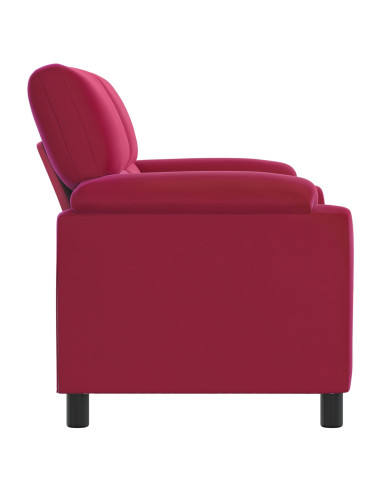 Divano Rosso Vino 174 x 85 x 93 cm Velluto