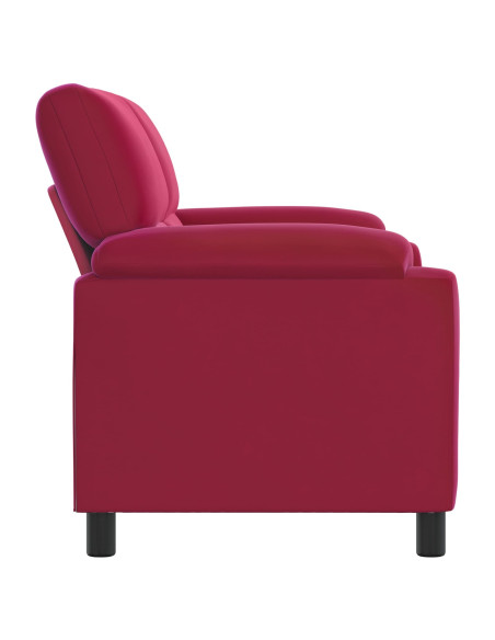 Divano Rosso Vino 174 x 85 x 93 cm Velluto