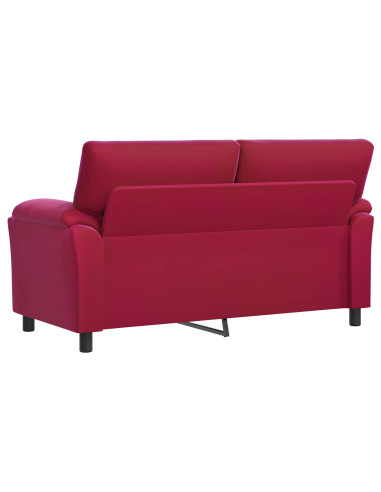 Divano Rosso Vino 174 x 85 x 93 cm Velluto