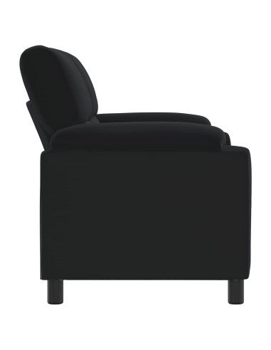 Divano Nero 174 x 85 x 93 cm Velluto