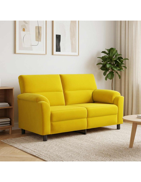 Divano Giallo 174 x 85 x 93 cm Velluto