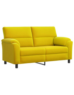 Divano Giallo 174 x 85 x 93 cm Velluto 2