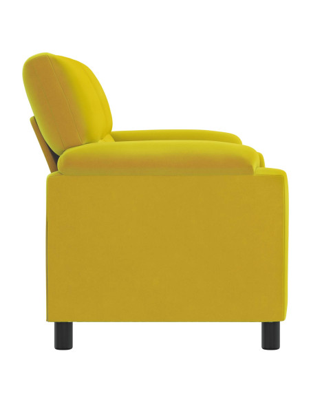 Divano Giallo 174 x 85 x 93 cm Velluto