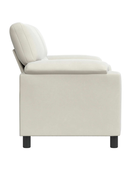 Divano Crema 174 x 85 x 93 cm Velluto