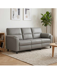 Divano Grigio Chiaro 214 x 85 x 93 cm Velluto
