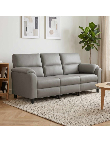 Divano Grigio Chiaro 214 x 85 x 93 cm Velluto