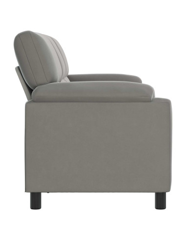 Divano Grigio Chiaro 214 x 85 x 93 cm Velluto