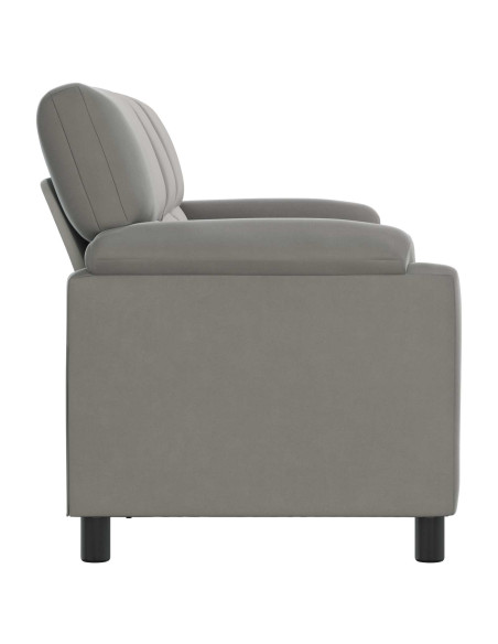 Divano Grigio Chiaro 214 x 85 x 93 cm Velluto