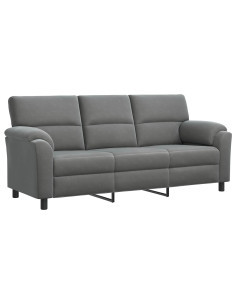 Divano Grigio Scuro 214 x 85 x 93 cm Velluto 2