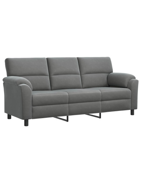 Divano Grigio Scuro 214 x 85 x 93 cm Velluto