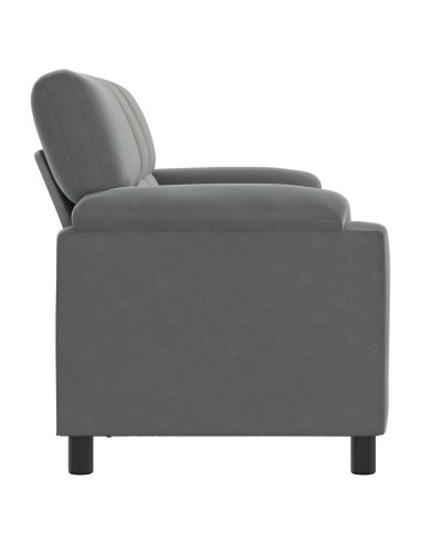 Divano Grigio Scuro 214 x 85 x 93 cm Velluto