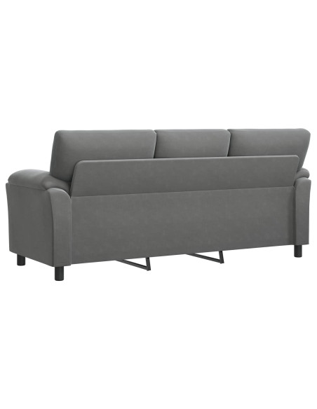 Divano Grigio Scuro 214 x 85 x 93 cm Velluto