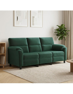 Divano Verde Scuro 214 x 85 x 93 cm Velluto