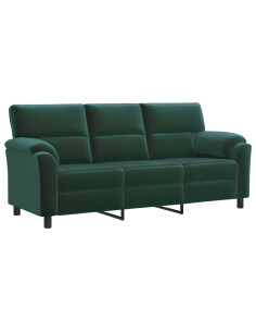 Divano Verde Scuro 214 x 85 x 93 cm Velluto 2