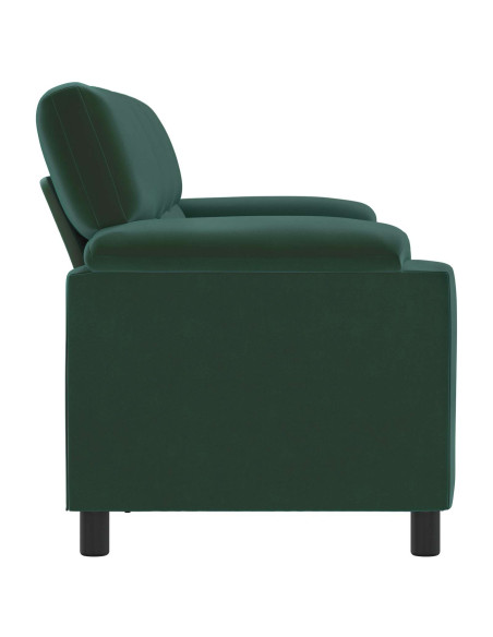 Divano Verde Scuro 214 x 85 x 93 cm Velluto