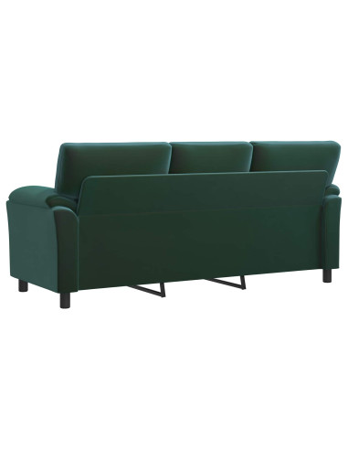 Divano Verde Scuro 214 x 85 x 93 cm Velluto