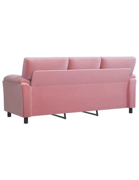 Divano Rosa 214 x 85 x 93 cm Velluto