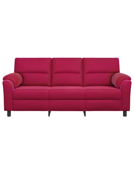 Divano Rosso Vino 214 x 85 x 93 cm Velluto