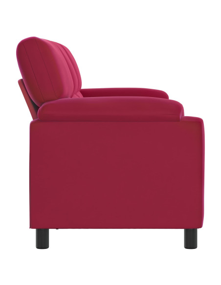 Divano Rosso Vino 214 x 85 x 93 cm Velluto