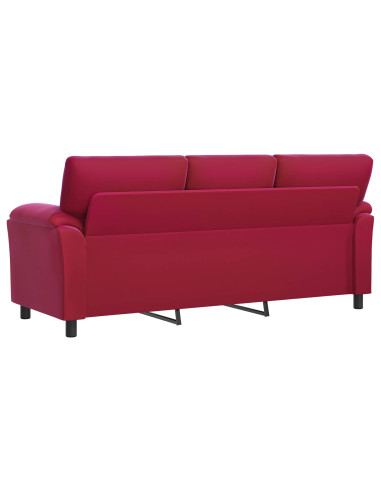 Divano Rosso Vino 214 x 85 x 93 cm Velluto