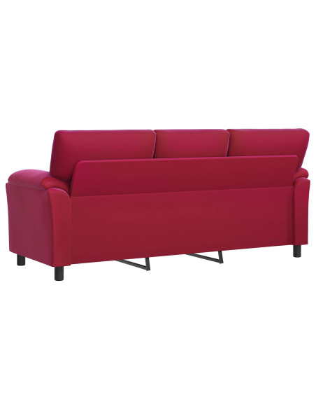 Divano Rosso Vino 214 x 85 x 93 cm Velluto