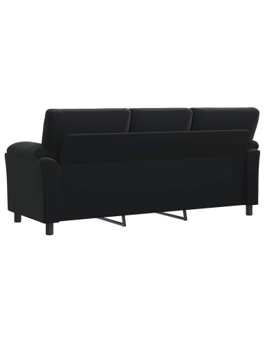 Divano Nero 214 x 85 x 93 cm Velluto