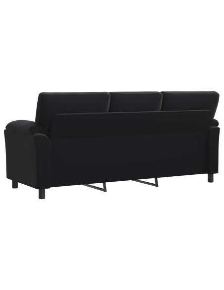 Divano Nero 214 x 85 x 93 cm Velluto