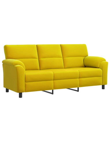 Divano Giallo 214 x 85 x 93 cm Velluto