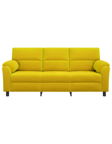 Divano Giallo 214 x 85 x 93 cm Velluto