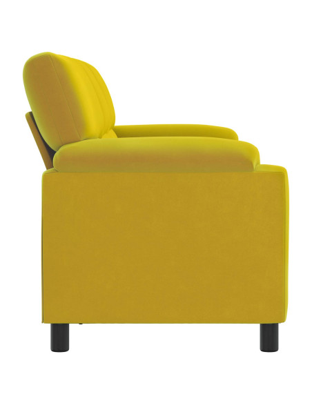 Divano Giallo 214 x 85 x 93 cm Velluto