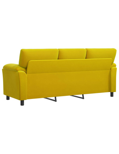 Divano Giallo 214 x 85 x 93 cm Velluto