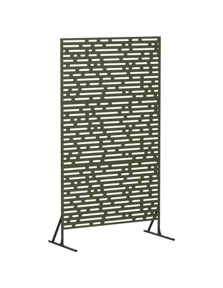 Schermo per Privacy 100 x 50 x 180 cm Acciaio Verde Oliva