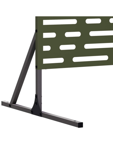 Schermo per Privacy 100 x 50 x 180 cm Acciaio Verde Oliva