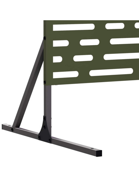 Schermo per Privacy 100 x 50 x 180 cm Acciaio Verde Oliva